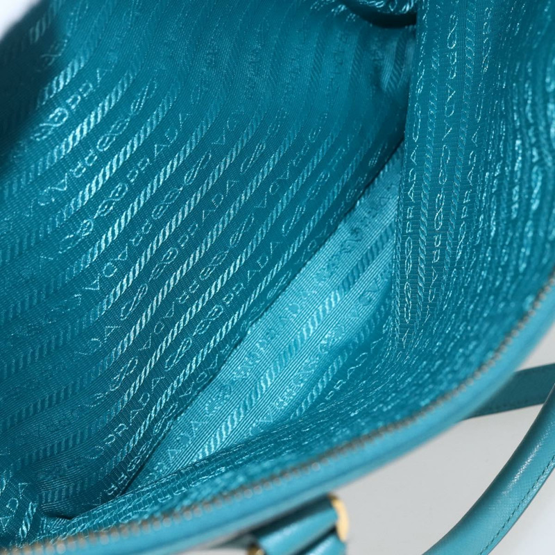 【日本直送】PRADA 手提包 Safiano 皮革 2way 綠色金色 Auth BA9274V-24