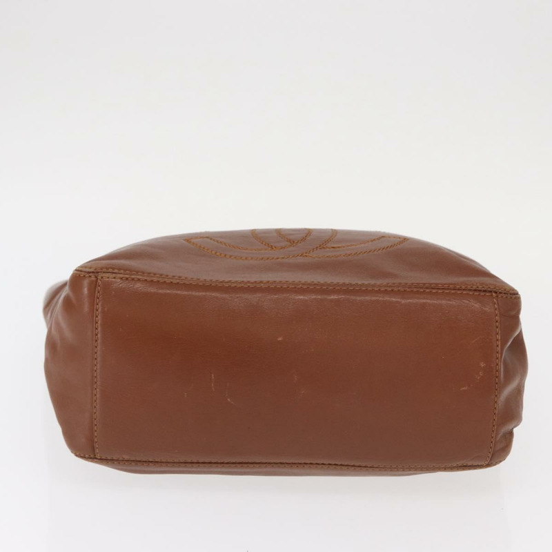 【日本直送】香奈兒 COCO 標誌鏈條手提包 棕色皮革 CC 正品 BA9279-4