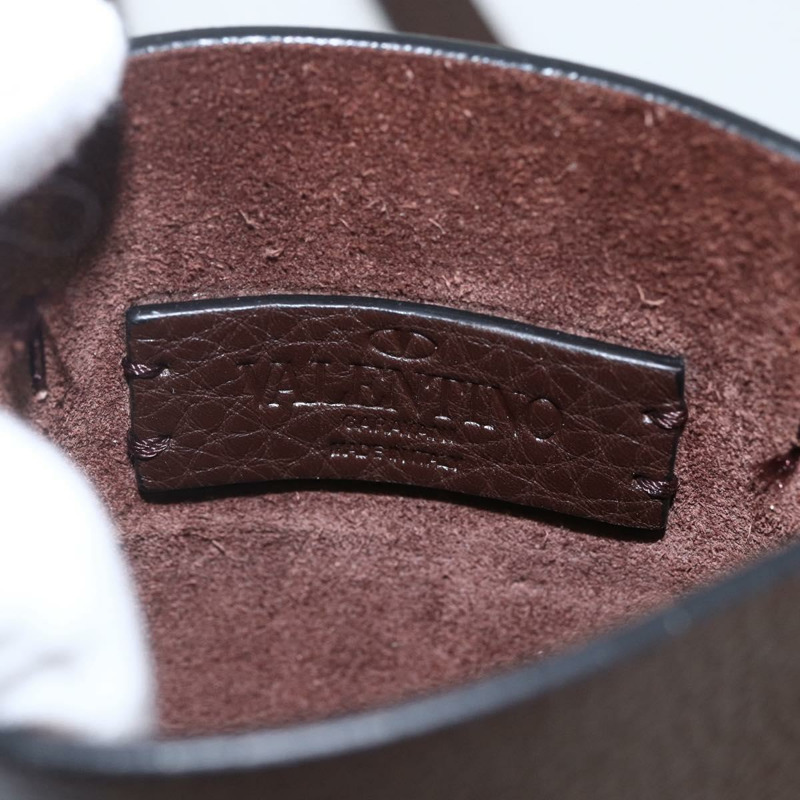 【日本直送】華倫天奴 (VALENTINO) 棕色金色皮革單肩包，正品 BA9280V-9