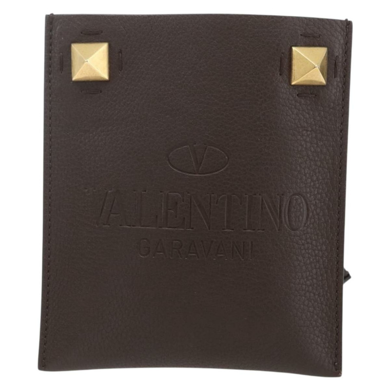 【日本直送】華倫天奴 (VALENTINO) 棕色金色皮革單肩包，正品 BA9280V-12