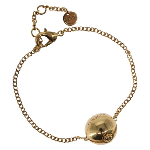 FENDI 寶可夢 x Fragment 寶可夢球手鍊 金屬金色 正品 BA9231SAM