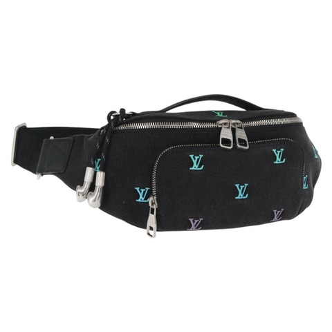路易威登 Monogram Denim Rush 腰包 黑色 M13961 正品 BA9222SAM