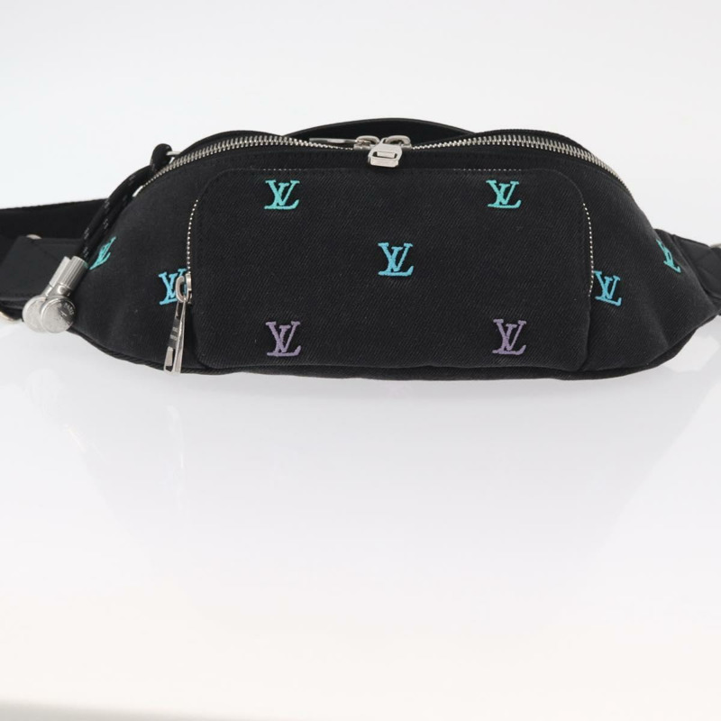 【日本直送】路易威登 Monogram Denim Rush 腰包 黑色 M13961 正品 BA9222SAM-4