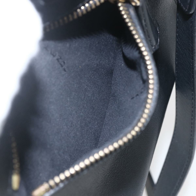 【日本直送】FENDI Monster Bugs Eye 手提包 皮革 2way 黑色 金色 Auth hk3297-25