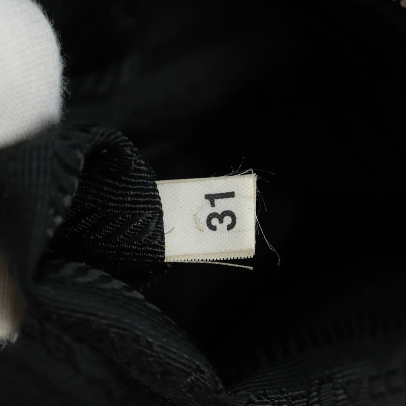 【日本直送】PRADA 尼龍皮革手提包 黑色 銀色 正品 ep12566-10