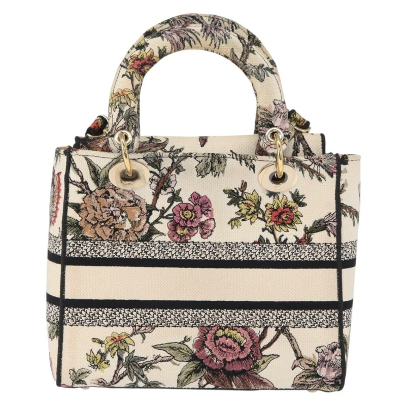 【日本直送】Christian Dior Jardin 手提包 帆布 兩用 米色 金色 正品 bs31958-1