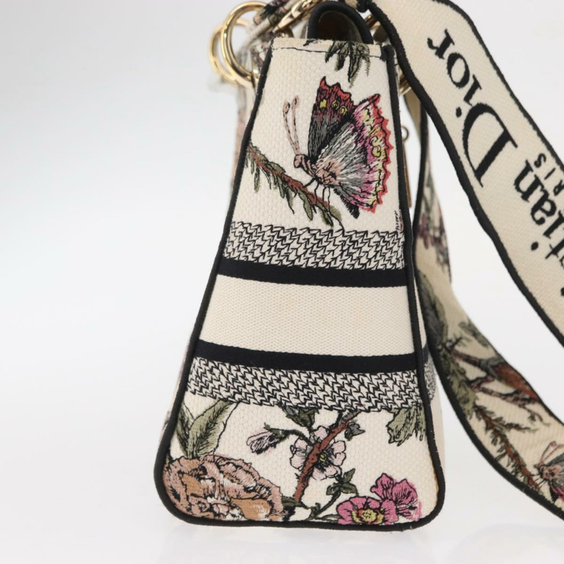 【日本直送】Christian Dior Jardin 手提包 帆布 兩用 米色 金色 正品 bs31958-3