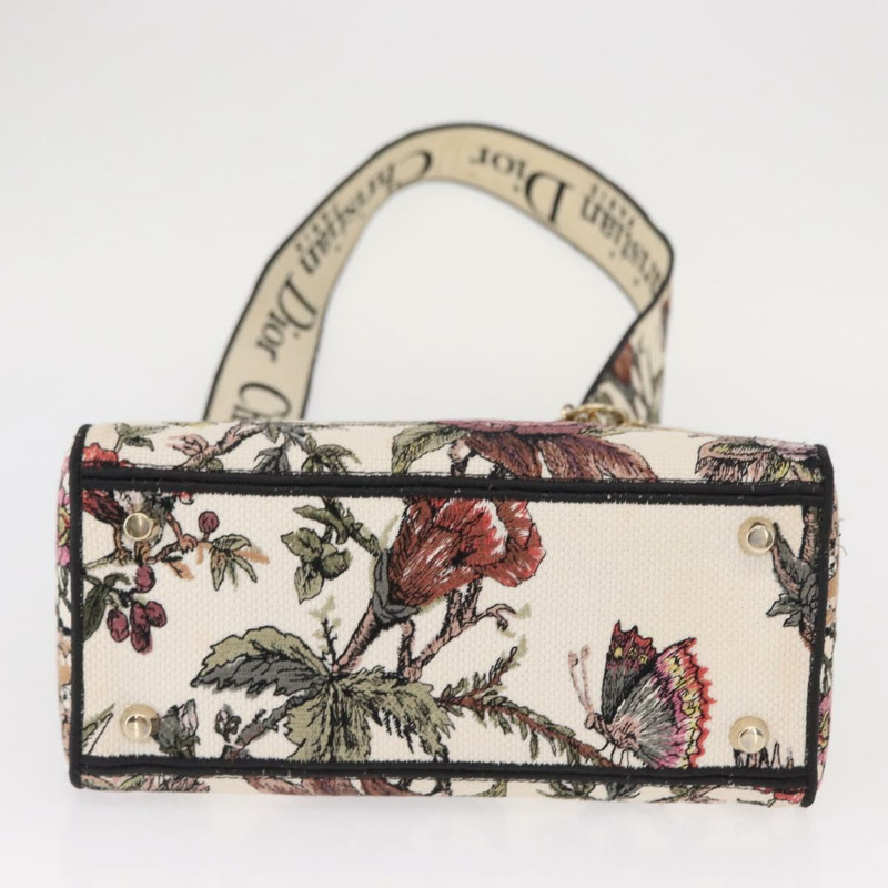 【日本直送】Christian Dior Jardin 手提包 帆布 兩用 米色 金色 正品 bs31958-4