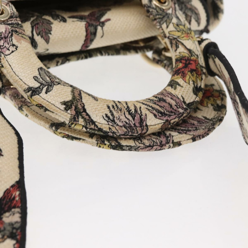 【日本直送】Christian Dior Jardin 手提包 帆布 兩用 米色 金色 正品 bs31958-6