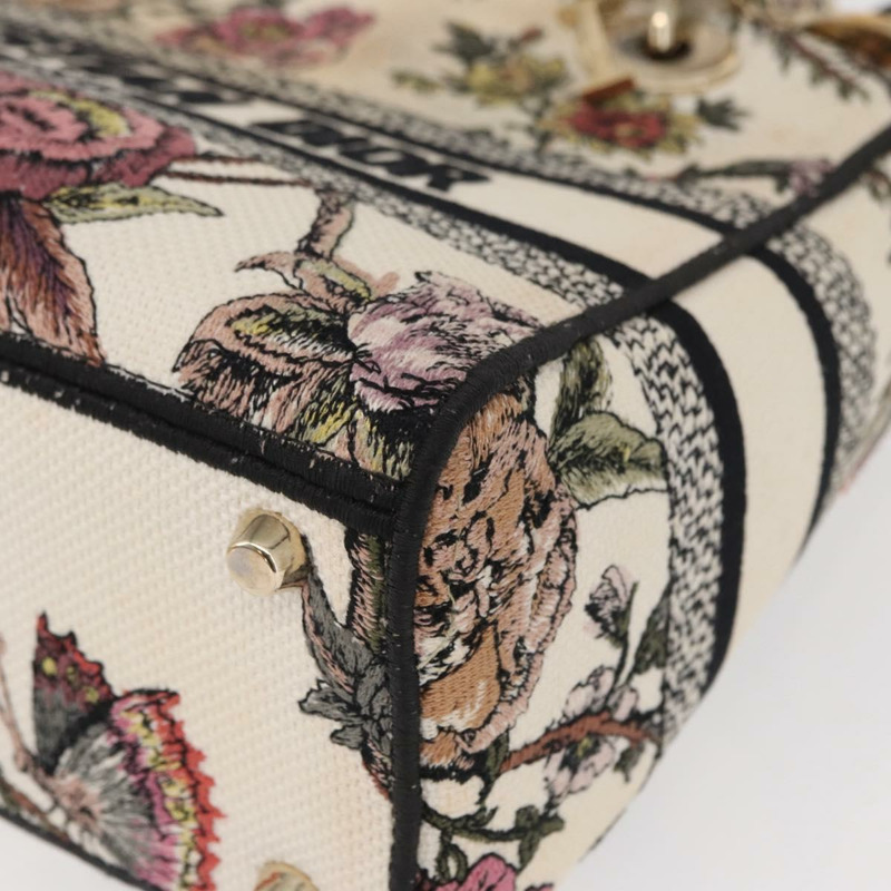 【日本直送】Christian Dior Jardin 手提包 帆布 兩用 米色 金色 正品 bs31958-14