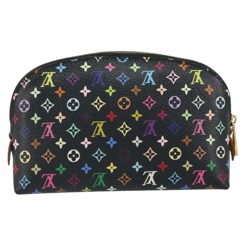 【日本直送】路易威登 Monogram Multicolor Pochette 手拿包 黑色 M47355 LV Auth 162711-1