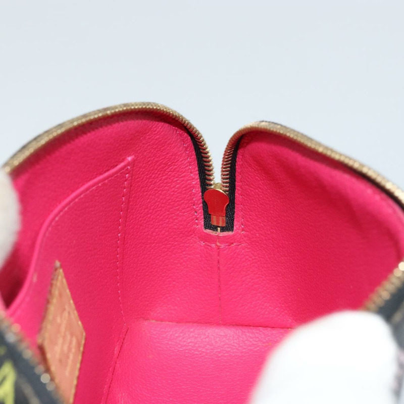 【日本直送】路易威登 Monogram Multicolor Pochette 手拿包 黑色 M47355 LV Auth 162711-16