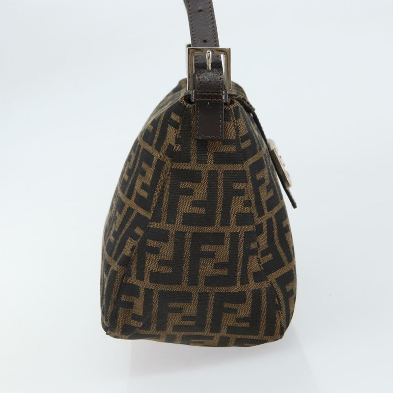 【日本直送】FENDI Zucca帆布Mamma Baguette手袋 棕色/黑色 正品 161713V-2