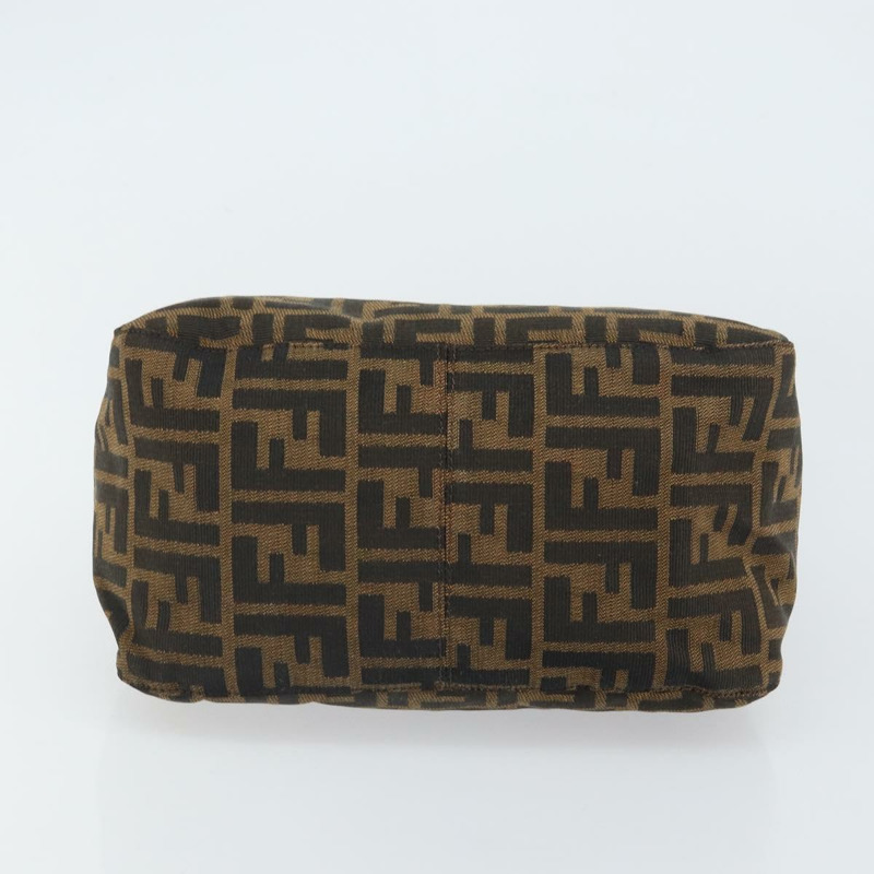 【日本直送】FENDI Zucca帆布Mamma Baguette手袋 棕色/黑色 正品 161713V-4