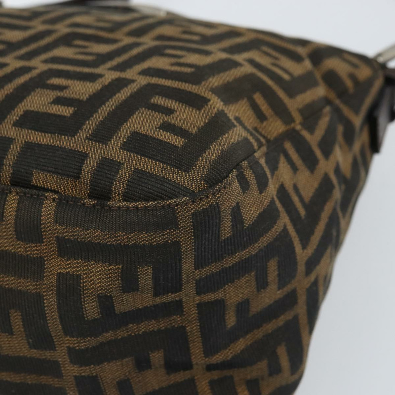 【日本直送】FENDI Zucca帆布Mamma Baguette手袋 棕色/黑色 正品 161713V-7