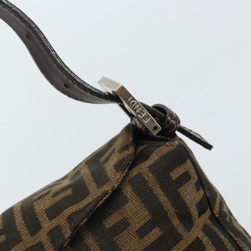 【日本直送】FENDI Zucca帆布Mamma Baguette手袋 棕色/黑色 正品 161713V-8