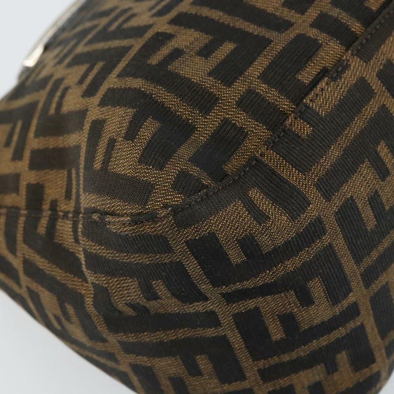 【日本直送】FENDI Zucca帆布Mamma Baguette手袋 棕色/黑色 正品 161713V-14