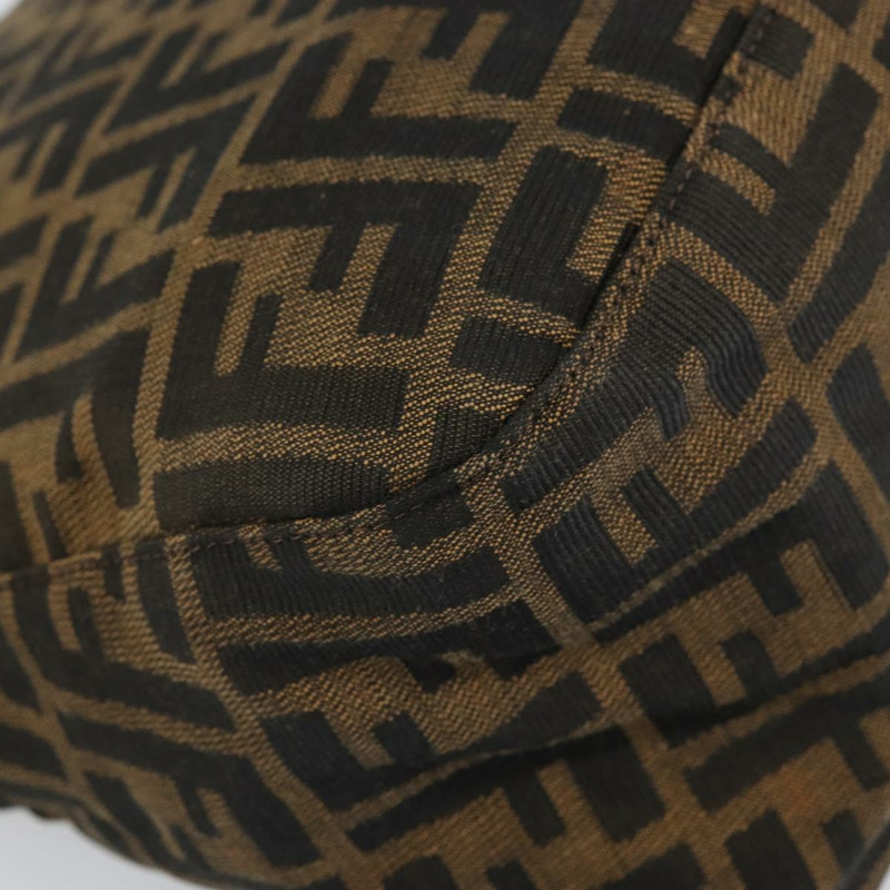 【日本直送】FENDI Zucca帆布Mamma Baguette手袋 棕色/黑色 正品 161713V-16