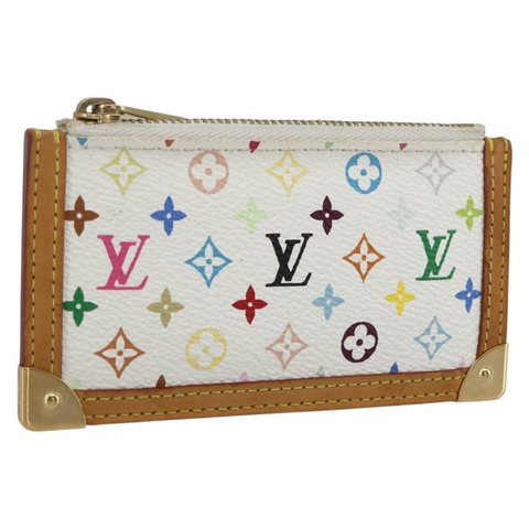 路易威登 (LOUIS VUITTON) 多色 Pochette Cles 零錢包 白色 M92655 LV 正品 162776V