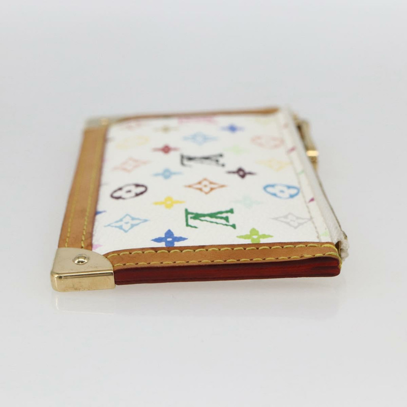 【日本直送】路易威登 (LOUIS VUITTON) 多色 Pochette Cles 零錢包 白色 M92655 LV 正品 162776V-2