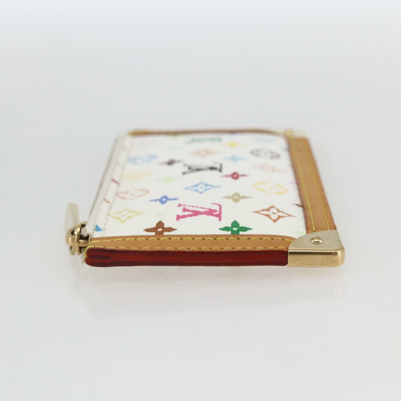 【日本直送】路易威登 (LOUIS VUITTON) 多色 Pochette Cles 零錢包 白色 M92655 LV 正品 162776V-3