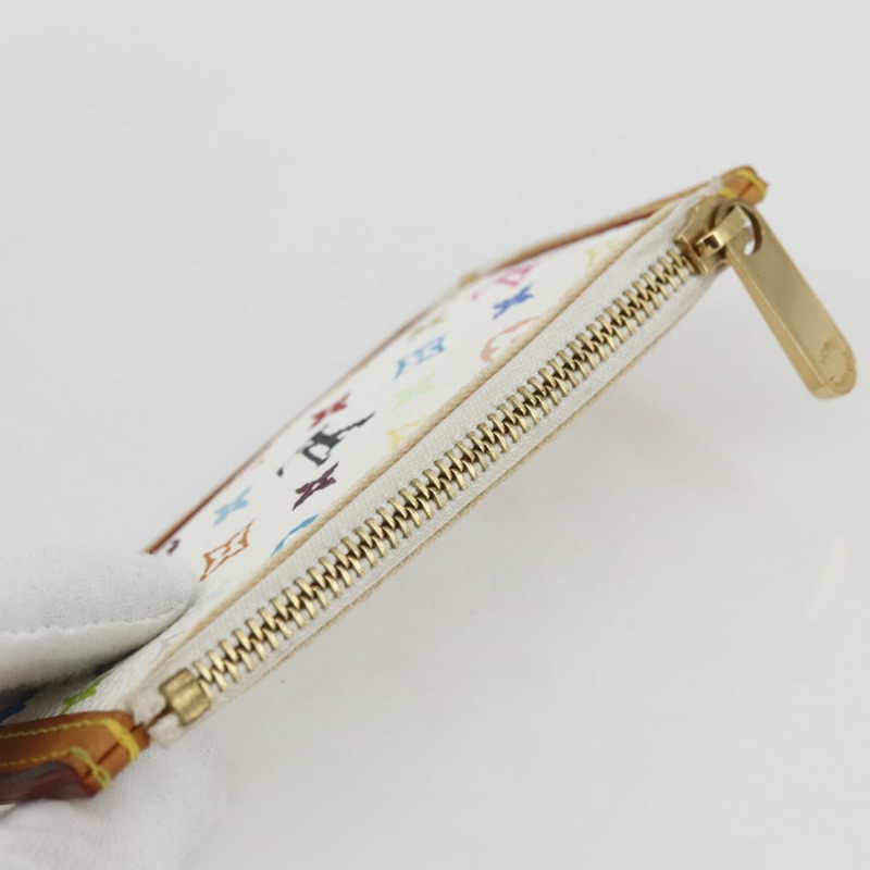 【日本直送】路易威登 (LOUIS VUITTON) 多色 Pochette Cles 零錢包 白色 M92655 LV 正品 162776V-4