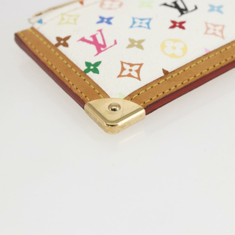 【日本直送】路易威登 (LOUIS VUITTON) 多色 Pochette Cles 零錢包 白色 M92655 LV 正品 162776V-13