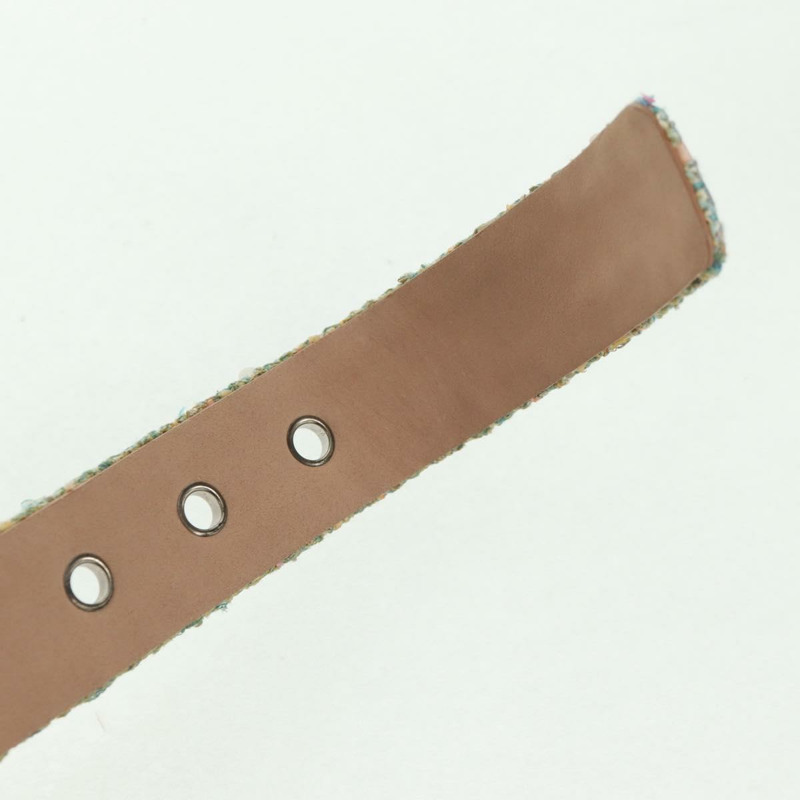 【日本直送】香奈兒 (CHANEL) 淺藍色斜紋軟呢腰帶，CC標誌，貨號156372V-6