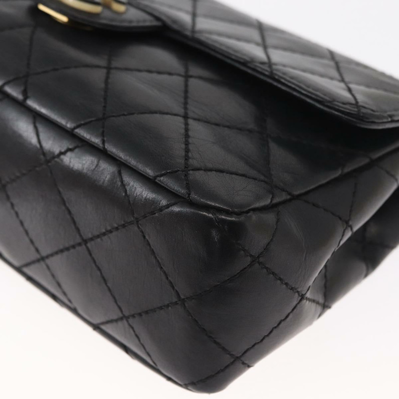 【日本直送】香奈兒鏈絎縫20吋Boy Chanel包，羊皮材質，黑色銀色雙C標誌，正品ka1271V-13