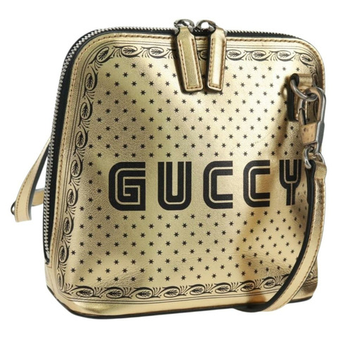 GUCCI 金色皮革單肩包 511189 正品 161291V