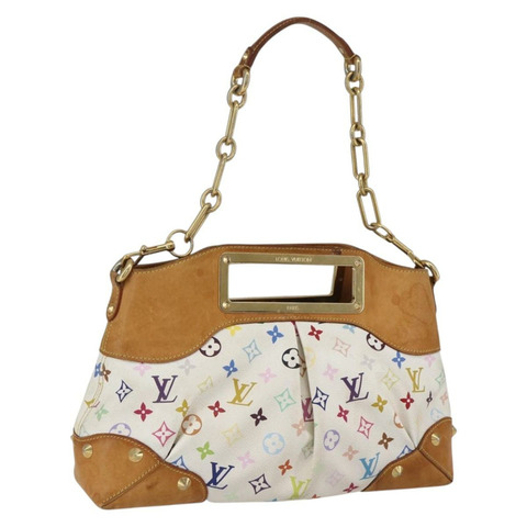 路易威登 Monogram Multicolor Judy MM 手提包 2way 白色 M40255 正品 ka1257