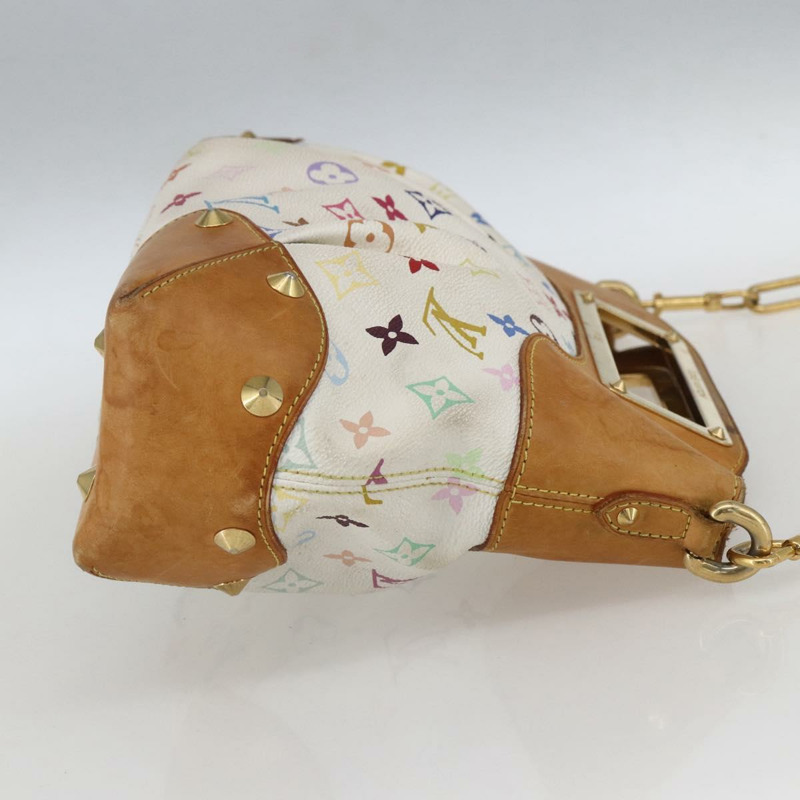 【日本直送】路易威登 Monogram Multicolor Judy MM 手提包 2way 白色 M40255 正品 ka1257-3