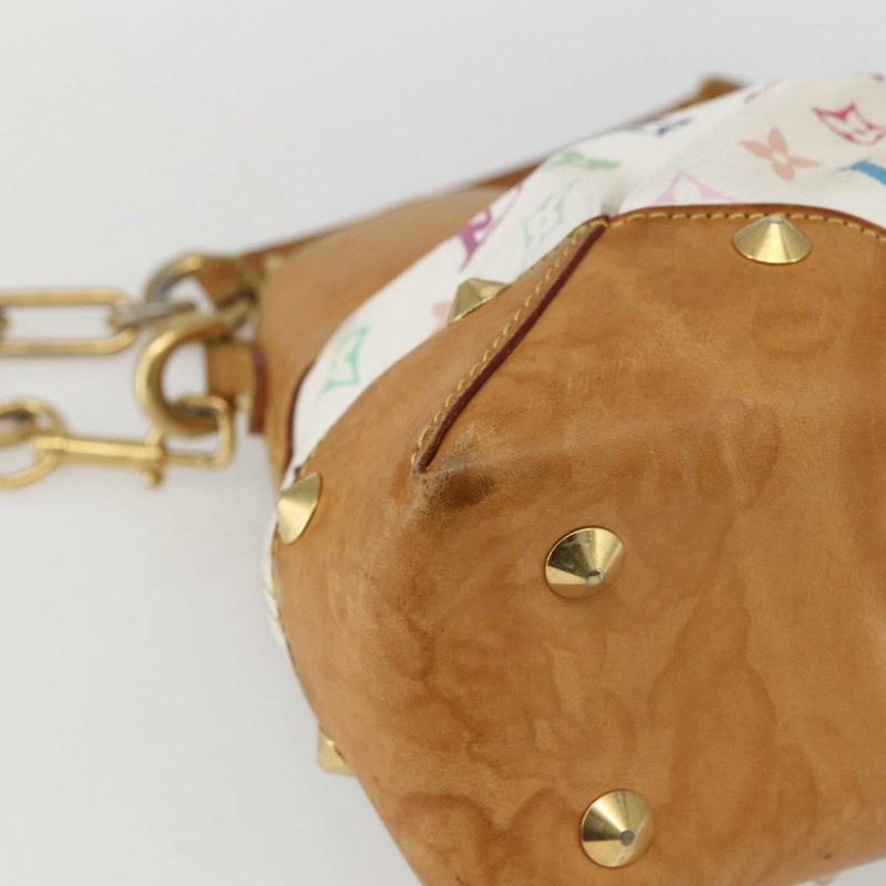 【日本直送】路易威登 Monogram Multicolor Judy MM 手提包 2way 白色 M40255 正品 ka1257-14