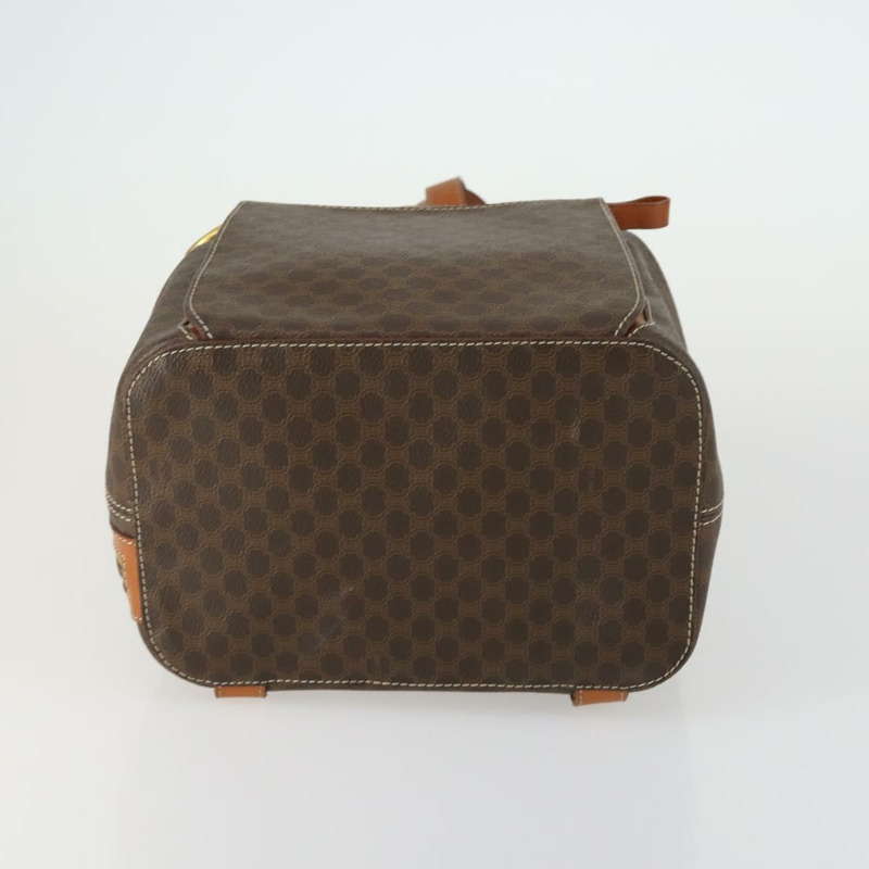 【日本直送】CELINE Macadam帆布雙肩包 PVC皮革 棕色 金色 正品 ka1291A-4