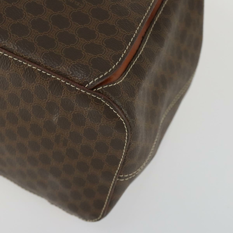 【日本直送】CELINE Macadam帆布雙肩包 PVC皮革 棕色 金色 正品 ka1291A-13