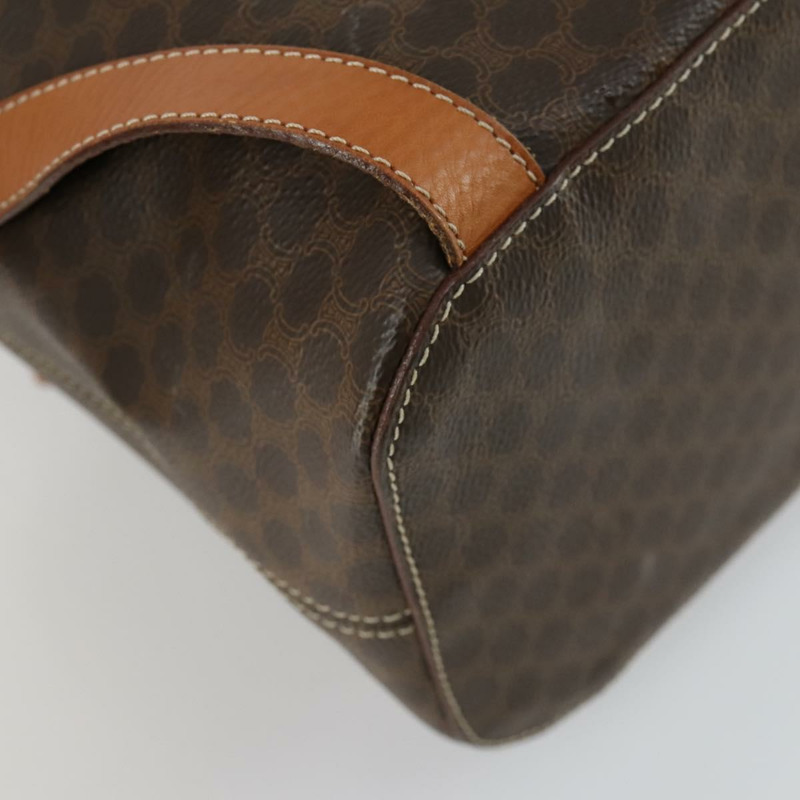 【日本直送】CELINE Macadam帆布雙肩包 PVC皮革 棕色 金色 正品 ka1291A-16