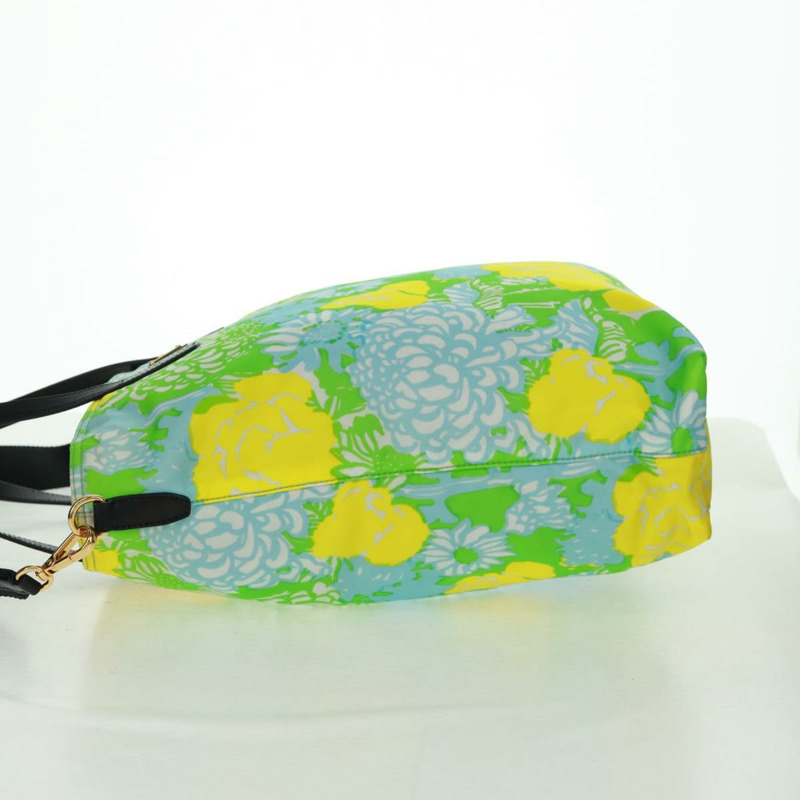 【日本直送】PRADA 尼龍皮革雙色手提包，金色，正品 am10186V-2