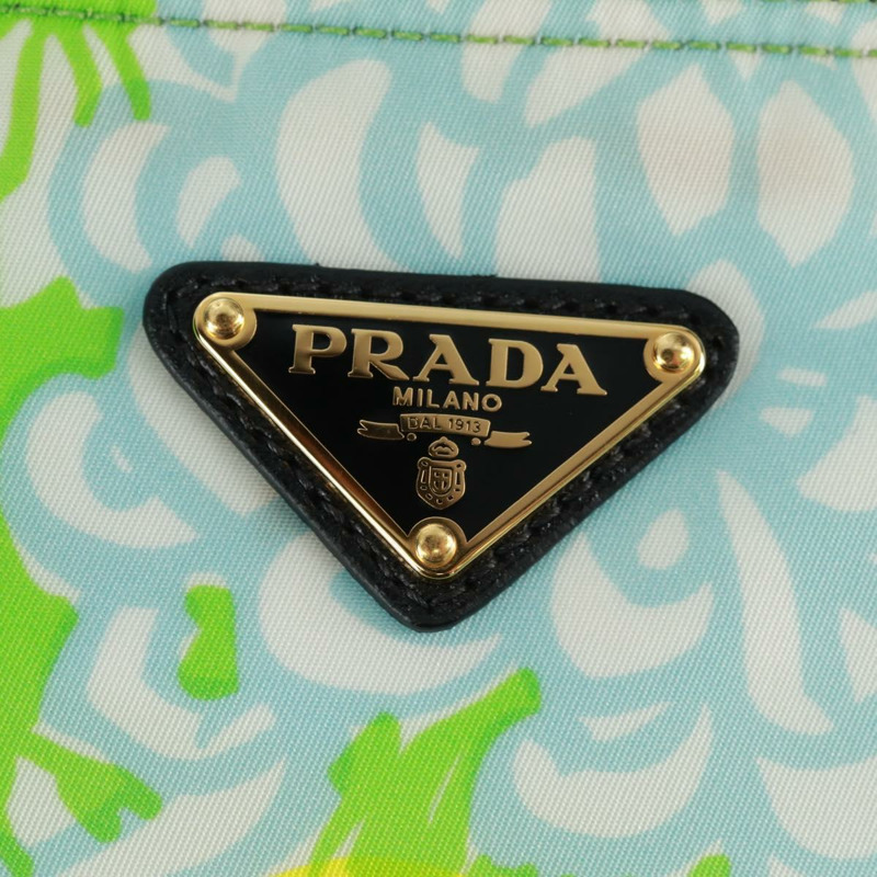 【日本直送】PRADA 尼龍皮革雙色手提包，金色，正品 am10186V-20