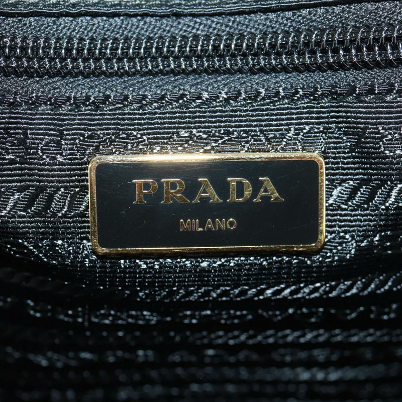 【日本直送】PRADA 尼龍皮革雙色手提包，金色，正品 am10186V-22