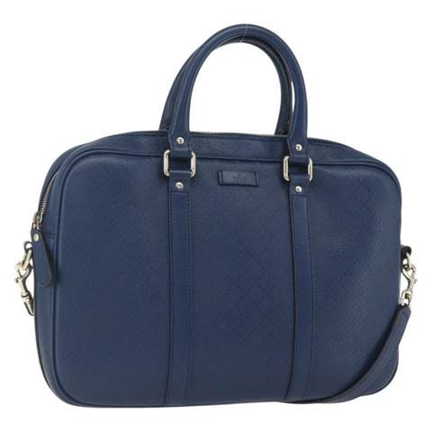 GUCCI 手提包 PVC 兩用 海軍藍 金色 344357 正品 BA9587