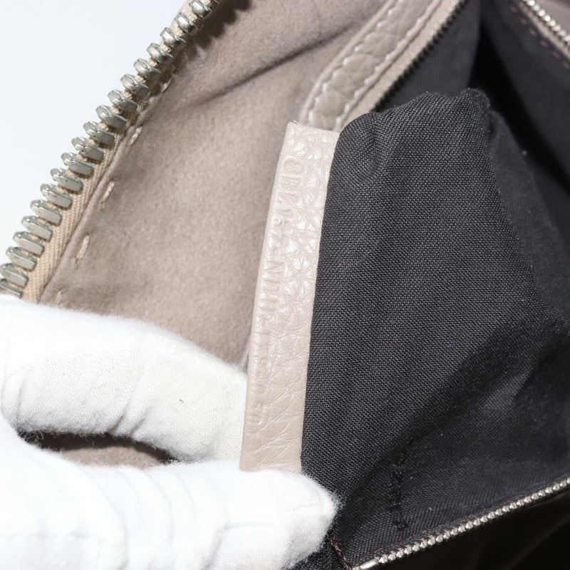 【日本直送】FENDI Celeria Ray 手提包 皮革 兩用 灰色 銀色 正品 BA9567-10