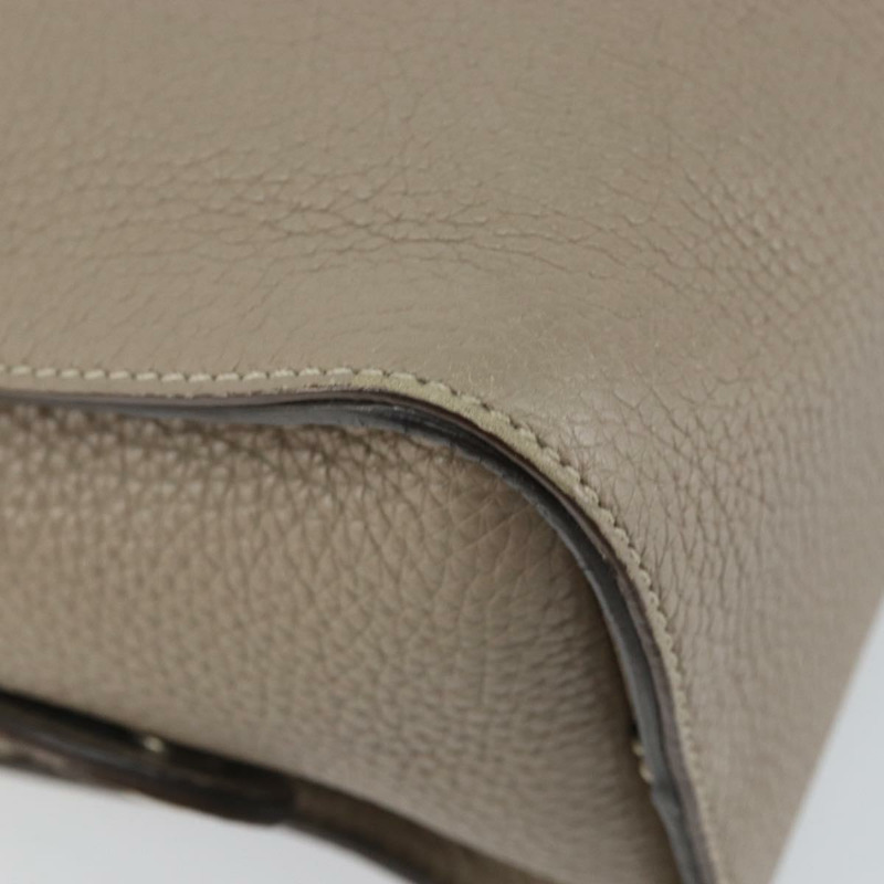 【日本直送】FENDI Celeria Ray 手提包 皮革 兩用 灰色 銀色 正品 BA9567-18