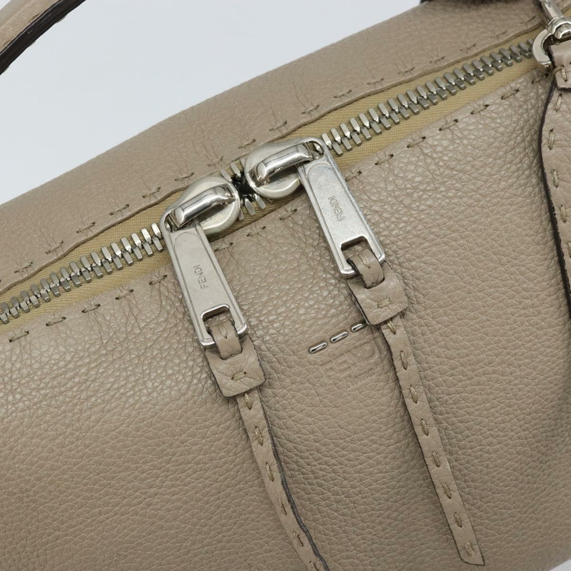 【日本直送】FENDI Celeria Ray 手提包 皮革 兩用 灰色 銀色 正品 BA9567-19