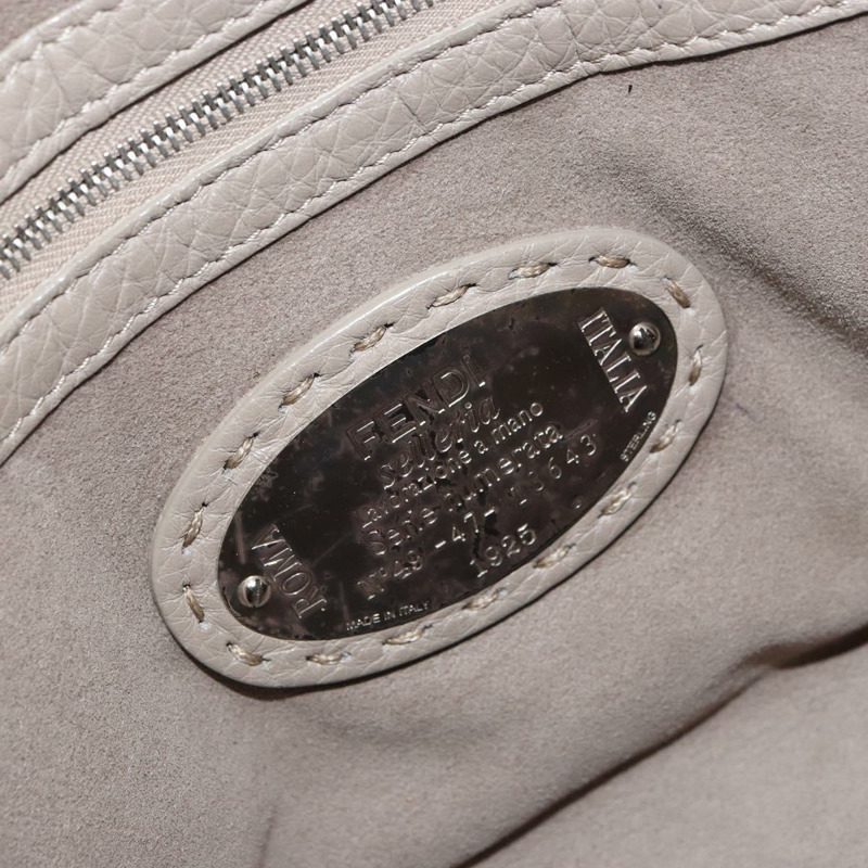 【日本直送】FENDI Celeria Ray 手提包 皮革 兩用 灰色 銀色 正品 BA9567-20