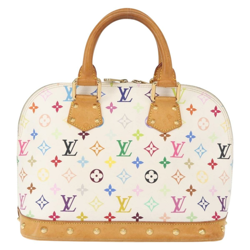 【日本直送】路易威登 Monogram Multicolor Alma 手提包 白色 M92647 LV Auth ep12643-1
