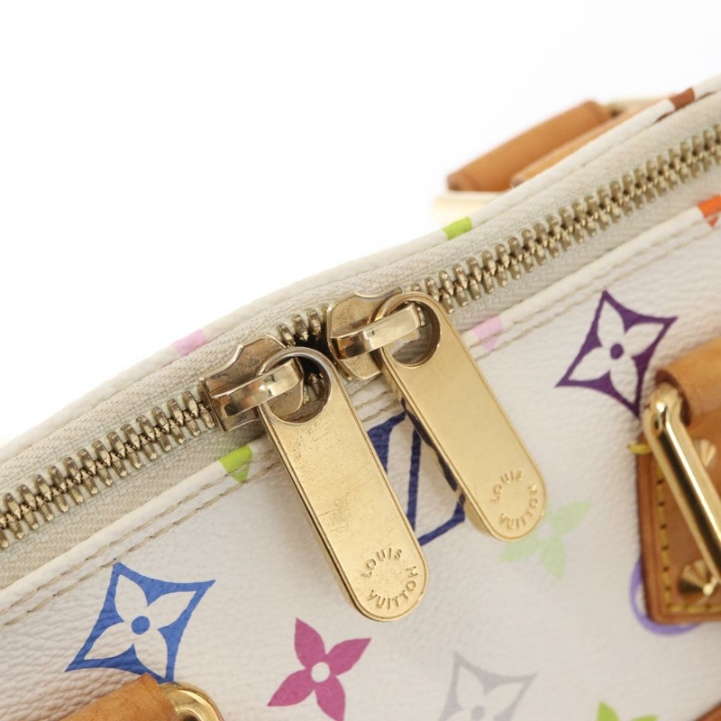 【日本直送】路易威登 Monogram Multicolor Alma 手提包 白色 M92647 LV Auth ep12643-9