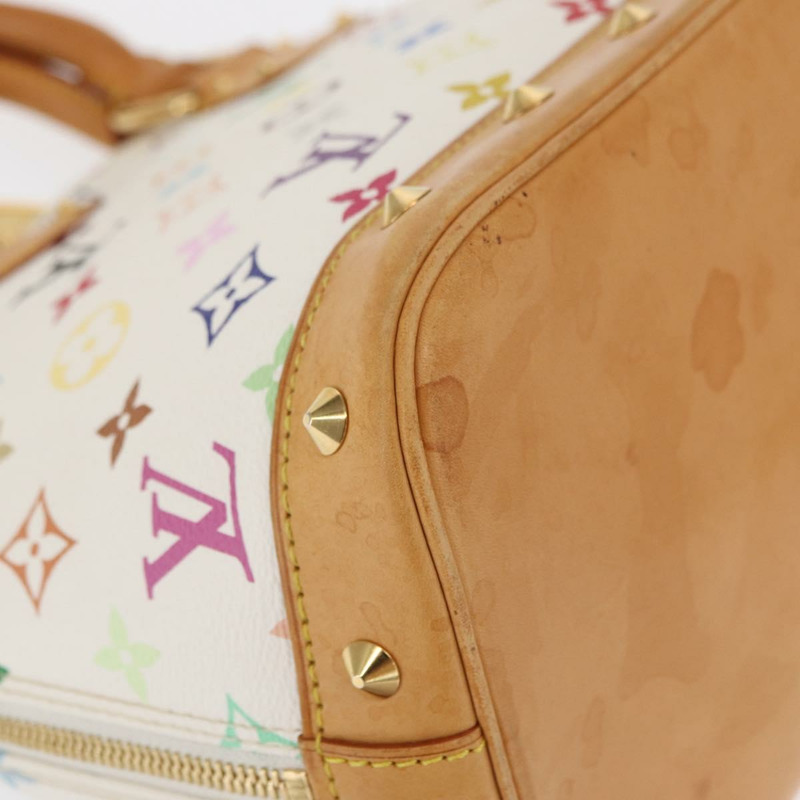 【日本直送】路易威登 Monogram Multicolor Alma 手提包 白色 M92647 LV Auth ep12643-13