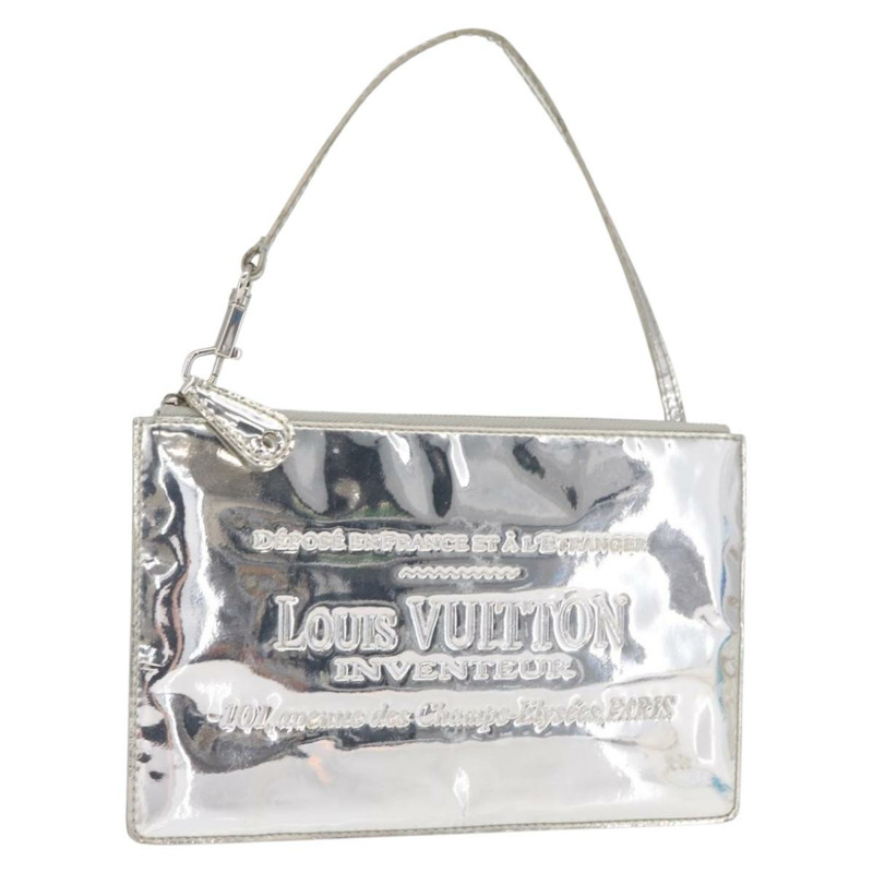 【日本直送】路易威登 Monogram Miroir Pochette Platt 手拿包 銀色 M95277 LV 正品 BA9494-0