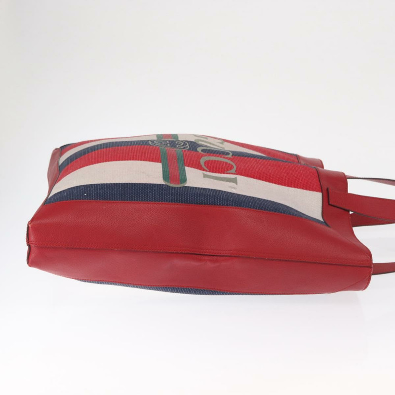 【日本直送】GUCCI Sherry Line 帆布手提包 白色 紅色 523781 正品 BA9487-2