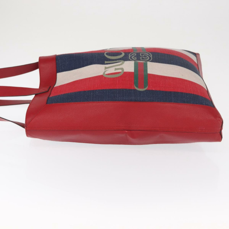 【日本直送】GUCCI Sherry Line 帆布手提包 白色 紅色 523781 正品 BA9487-3